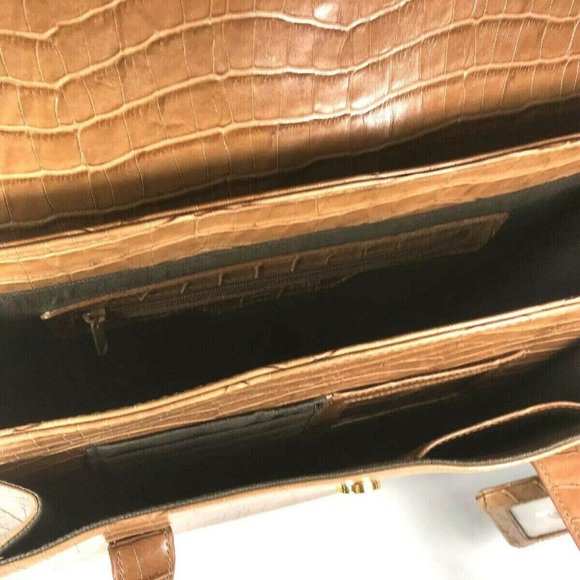 Jones New York Cognac Brown Faux Leather Tote Bag - Picture 7 of 8